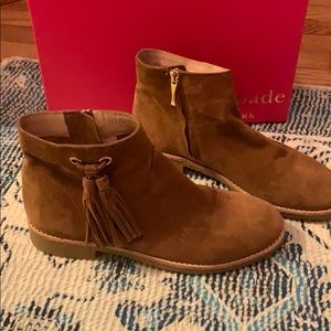 Kate spade brown Bellamy suede booties